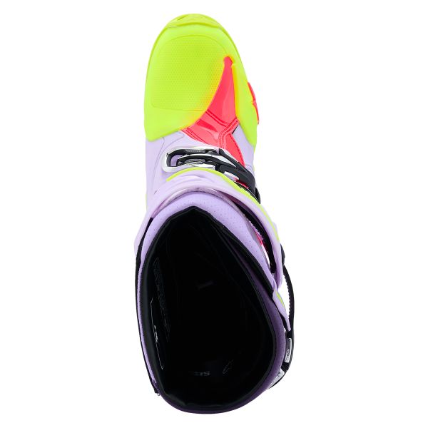 Alpinestars Tech 10 Supervented Purple Yellow Fluo Diva Pink