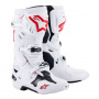 Stivali Cross Alpinestars Tech 10 Supervented Bianco Rosso brillante