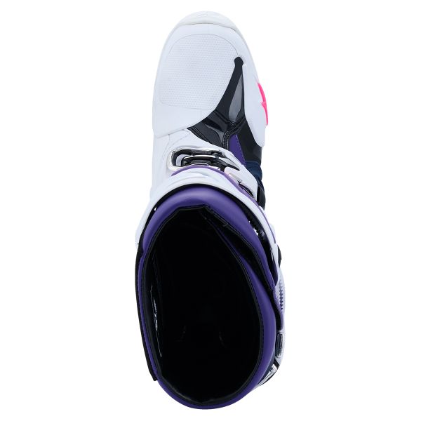 Alpinestars Tech 10 White Violet Navy Blue Pink Fluo