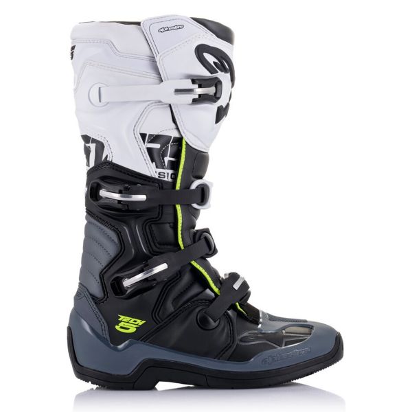 Alpinestars TECH 5 Nero Grigio Scuro Bianco