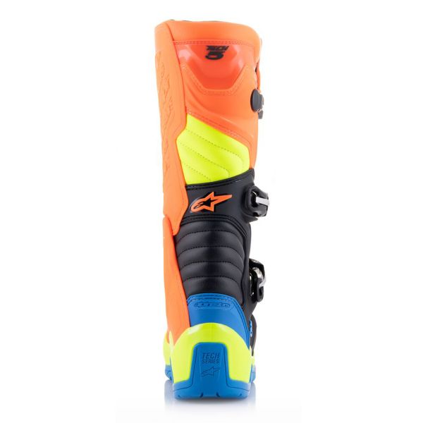 Alpinestars Tech 5 Arancione Fluo Smalto Blu Giallo Fluo