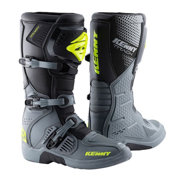 Stivali Cross Kenny Track Grey Neon Yellow Boots Stivali Cross Kenny Track Grey Neon Yellow Boots
