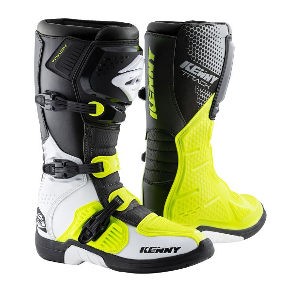 Stivali Cross Kenny Track White Neon Yellow Boots Stivali Cross Kenny Track White Neon Yellow Boots