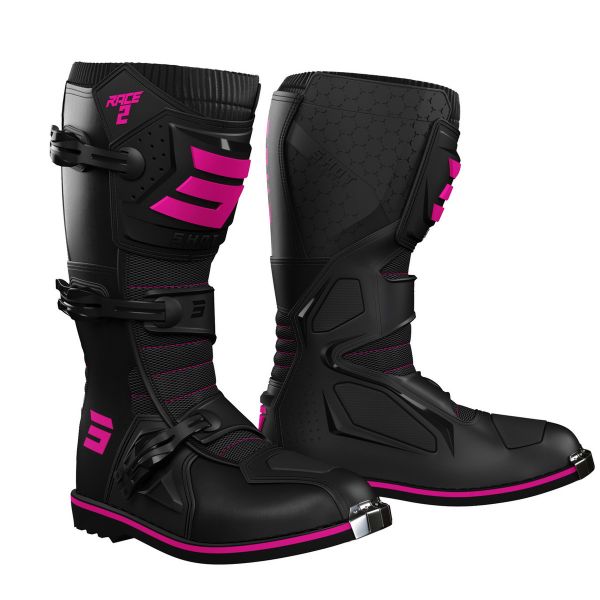 Stivali Cross SHOT Race 2 Black Pink Bambino