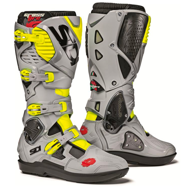 Stivali Cross SIDI Crossfire 3 SRS Black Cendre Yellow Fluo