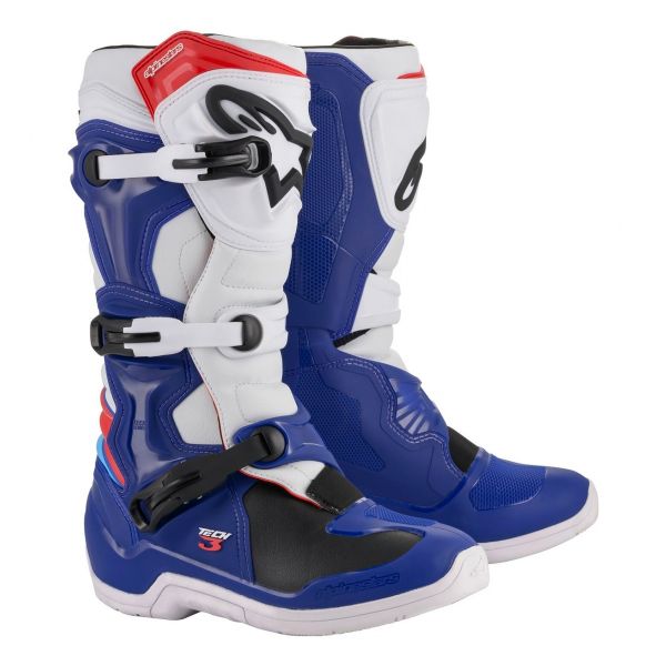 Stivali Cross Alpinestars Tech 3 Blue White Red
