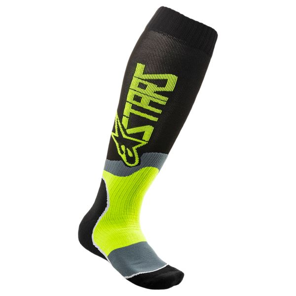 Calzini Cross Alpinestars Mx Plus-2 Socks Black Yellow Fluo