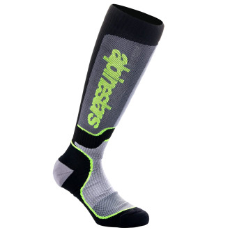 Calzini Cross Alpinestars Calzini MX Plus Nero Grigio Giallo Fluo Calzini Cross Alpinestars Calzini MX Plus Nero Grigio Giallo Fluo