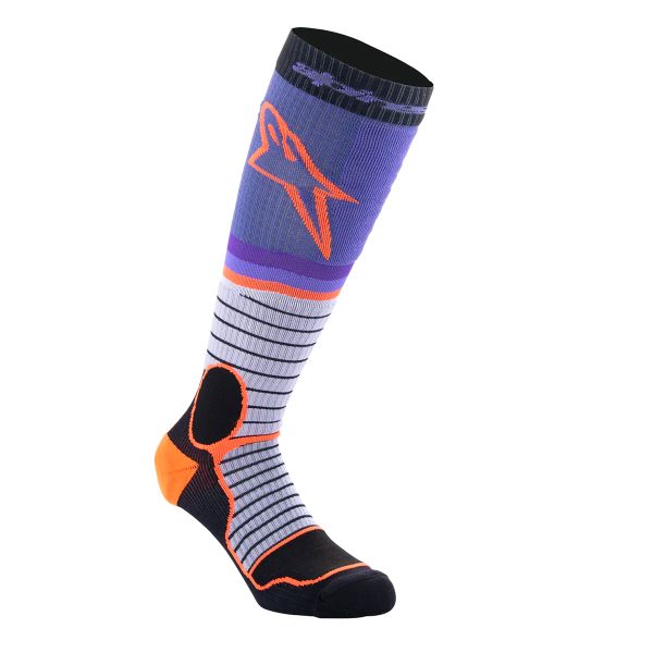 Calzini Cross Alpinestars Calzini MX Pro Nero Grigio Viola Calzini Cross Alpinestars Calzini MX Pro Nero Grigio Viola