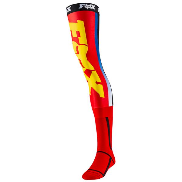 Calzini Cross FOX Linc Knee Brace Sock Red Yellow Calzini Cross FOX Linc Knee Brace Sock Red Yellow