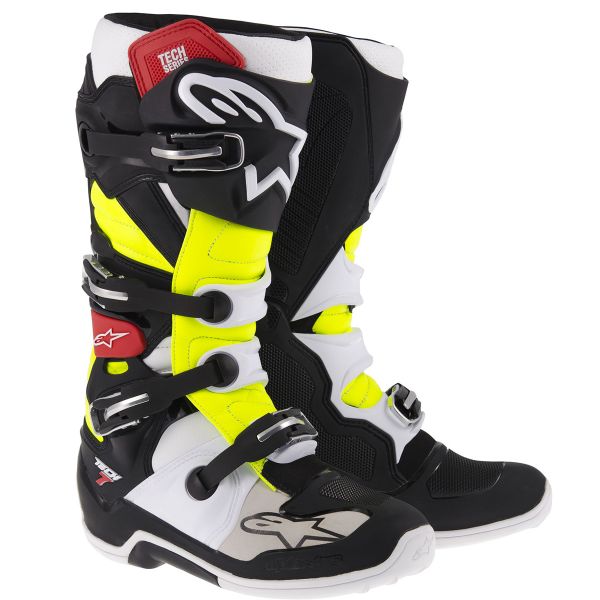 Stivali Cross Alpinestars TECH 7 Black Red Yellow