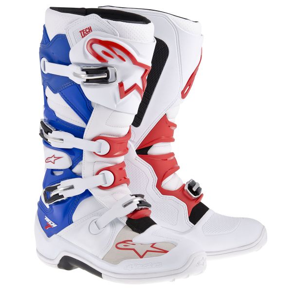 Stivali Cross Alpinestars TECH 7 White Blue Red
