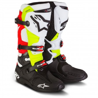 Stivali Cross Alpinestars Tech 10 Black Yellow Fluo Red