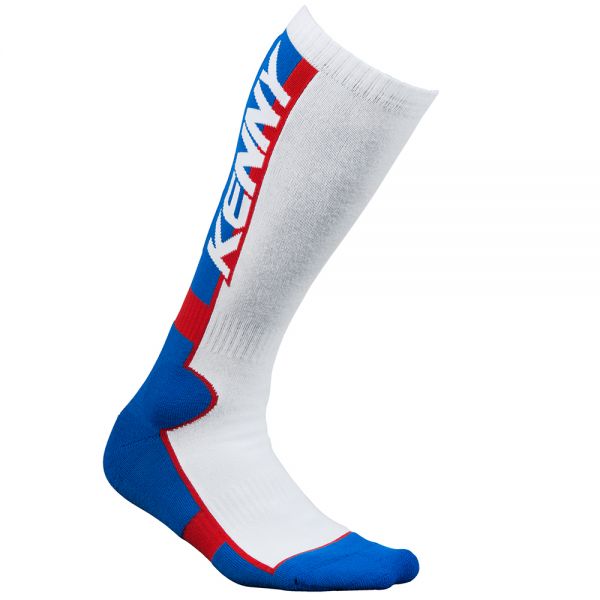 Calzini Cross Kenny MX Tech Blue White Red Calzini Cross Kenny MX Tech Blue White Red