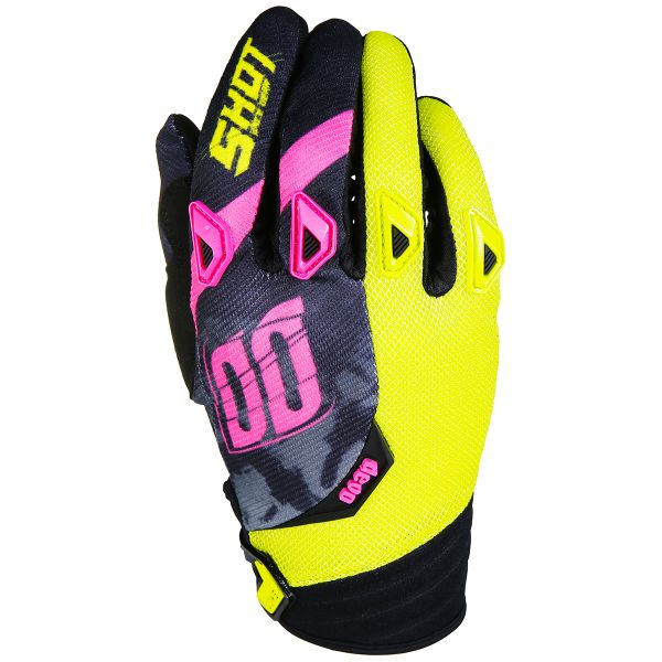 Guanti Cross SHOT Devo Squad Lime Pink Black