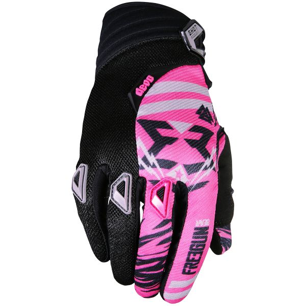 Guanti Cross Freegun Devo Trooper Pink Black Bambino