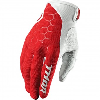 Guanti Cross Thor Draft Indi Red White