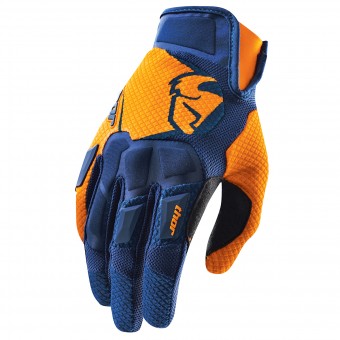 Guanti Cross Thor Flow Navy Arancione