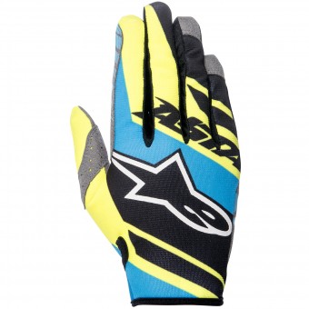 Guanti Cross Alpinestars Racer Supermatic Black Blue Yellow Bambino Guanti Cross Alpinestars Racer Supermatic Black Blue Yellow Bambino