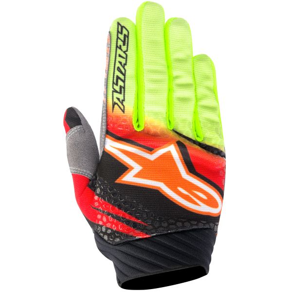 Guanti Cross Alpinestars Techstar Venom Red Yellow Fluo