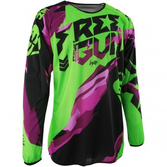 Maglia Cross Freegun Devo Honor Neon Green Purple