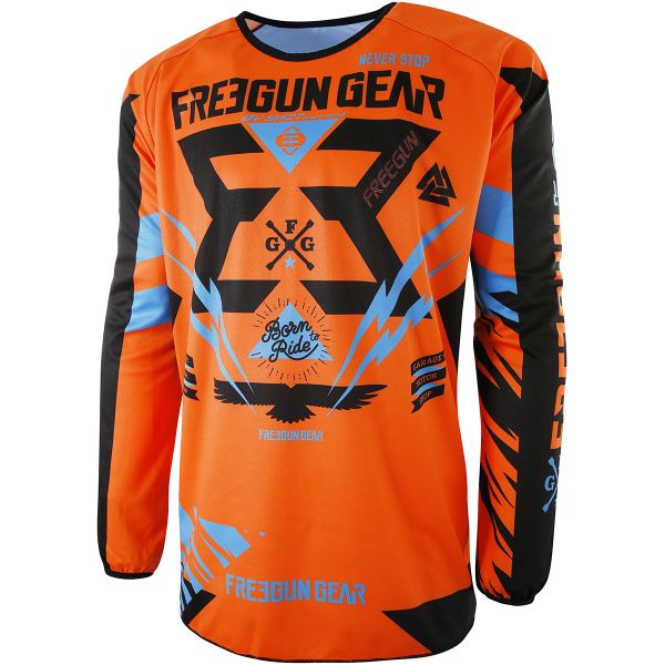 Maglia Cross Freegun Devo Trooper Neon Orange Bambino