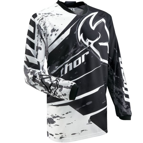 Maglia Cross Thor Phase Splatter Black Jersey