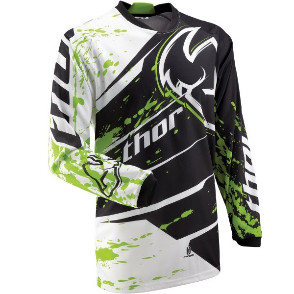 Maglia Cross Thor Phase Splatter Green Jersey