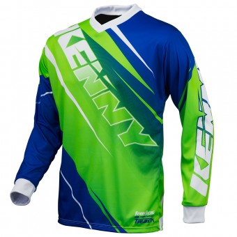 Maglia Cross Kenny Track Neon Green Blue