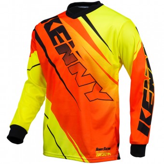 Maglia Cross Kenny Track Neon Orange Yellow Bambino