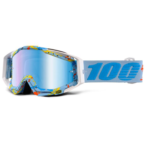 Maschera Cross 100% Racrcraft Hyperloop Mirror Blue