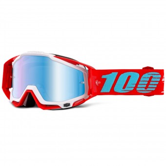 Maschera Cross 100% Raceraft Kepler Mirror Blue