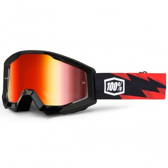 Maschera Cross 100% Strata Slash Mirror Red Lens Maschera Cross 100% Strata Slash Mirror Red Lens