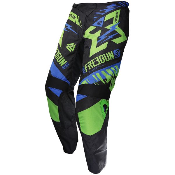 Pantalone Cross Freegun Devo Trooper Green Blue Pant Bambino