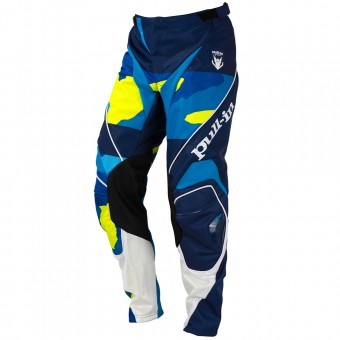 Pantalone Cross pull-in Fighter Camo Blue Neon Yellow Pant