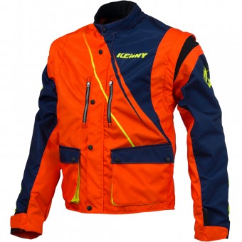 Giacca Cross Kenny Track Enduro Blu Neon Arancione Jacket