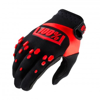 Guanti Cross 100% Airmatic Black Red Bambino Guanti Cross 100% Airmatic Black Red Bambino