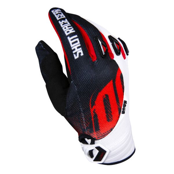 Guanti Cross SHOT Devo Venom Black Red Bambino