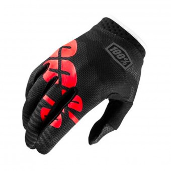 Guanti Cross 100% Itrack Black Camo Bambino Guanti Cross 100% Itrack Black Camo Bambino