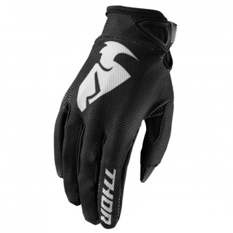 Guanti Cross Thor Sector Glove Black Bambino