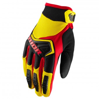 Guanti Cross Thor Spectrum Yellow Black Red
