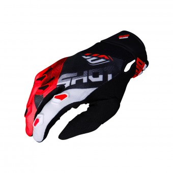Guanti Cross SHOT Devo Ultimate Nero Rosso CE Guanti Cross SHOT Devo Ultimate Nero Rosso CE