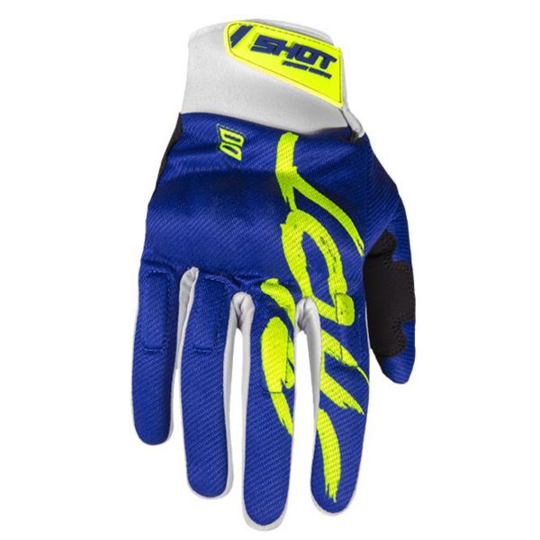 Guanti Cross SHOT Drift Razor Deep Blue Neon Yellow CE