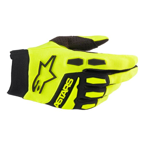 Guanti Cross Alpinestars Giallo fluo nero a tutta canna Guanti Cross Alpinestars Giallo fluo nero a tutta canna