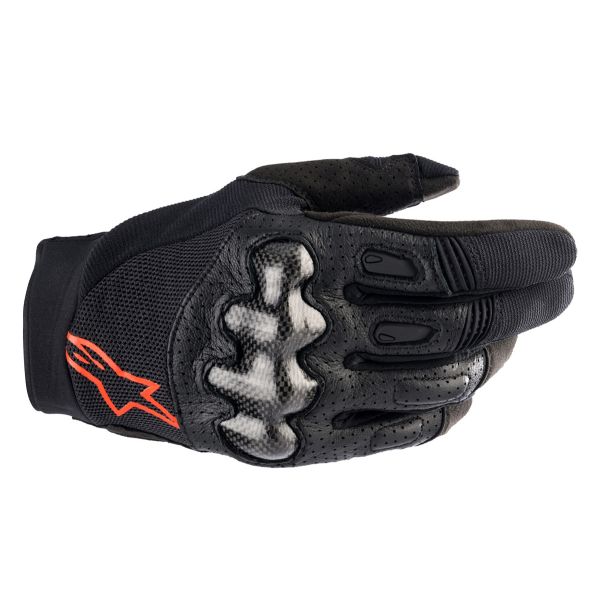 Guanti Cross Alpinestars Megawatt Gloves Black Red Fluo