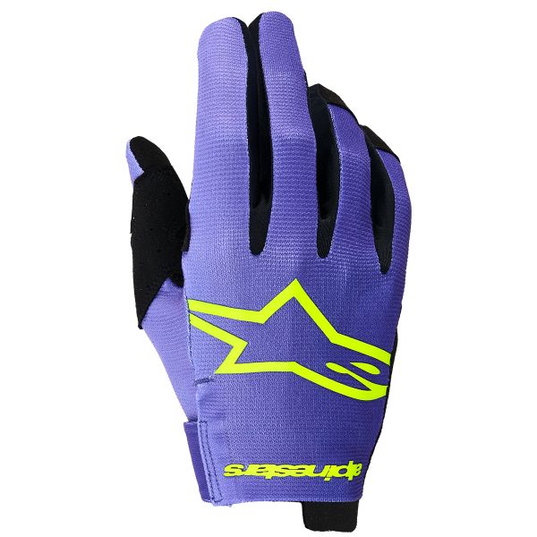 Guanti Cross Alpinestars Radar Gloves Purple Yellow Fluo