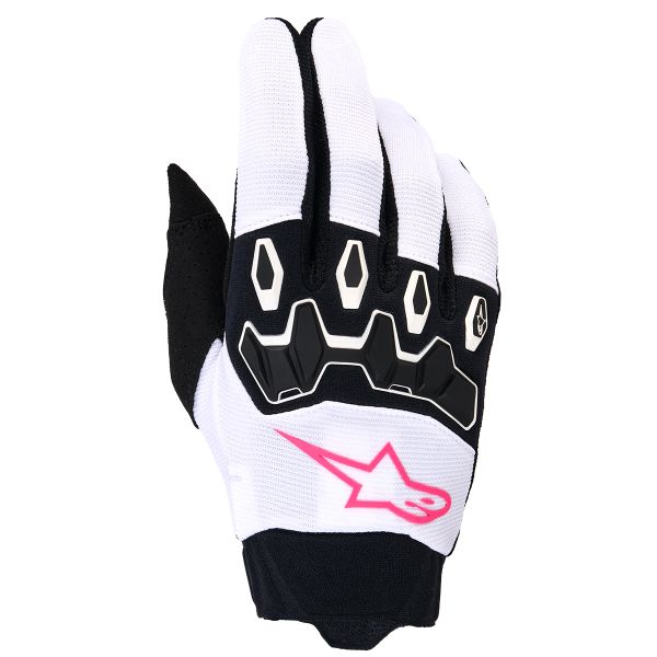Guanti Cross Alpinestars Stella Full Bore V2 Gloves White Pink Fluo Black Guanti Cross Alpinestars Stella Full Bore V2 Gloves White Pink Fluo Black