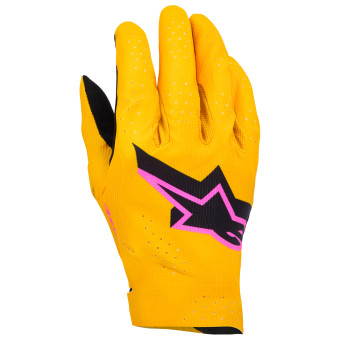 Guanti Cross Alpinestars Supertech Mx Gloves Gold Black Fluo Pink Guanti Cross Alpinestars Supertech Mx Gloves Gold Black Fluo Pink