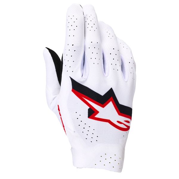 Guanti Cross Alpinestars Supertech Mx Gloves White Black Fire Red Guanti Cross Alpinestars Supertech Mx Gloves White Black Fire Red