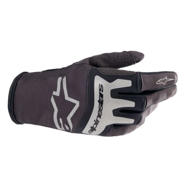 Guanti Cross Alpinestars Techstar Gloves Black Brushed Silver